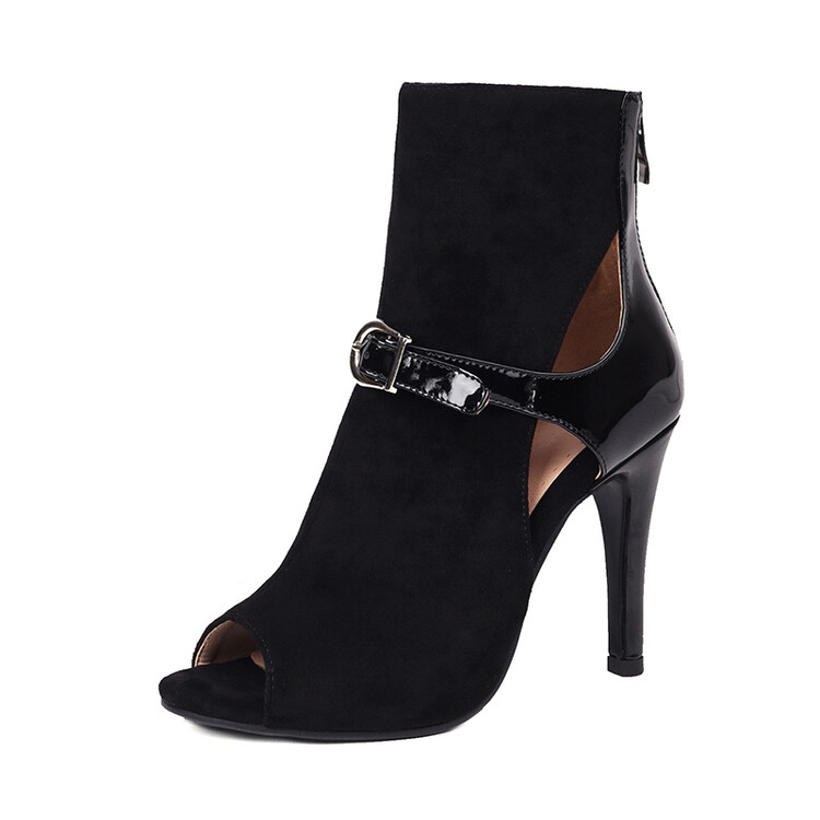 Women's Summer Lace-Up Peep-Toe Martin Boots - Breathable English Style High Heels, Trendy Hollow Design for Fashionable Looks Women's Summer Lace-Up Peep-Toe Martin Boots - Breathable English Style High Heels, Trendy Hollow Design for Fashionable Looks