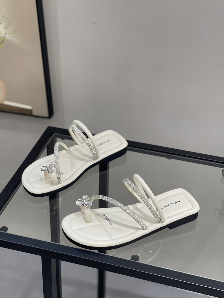 Women's Summer Low-Heeled Rhinestone Roman Sandals with Toe Loop - 2025 Fairy Vibe Outdoor Flip-Flops for Gentle Temperament Women's Summer Low-Heeled Rhinestone Roman Sandals with Toe Loop - 2025 Fairy Vibe Outdoor Flip-Flops for Gentle Temperament