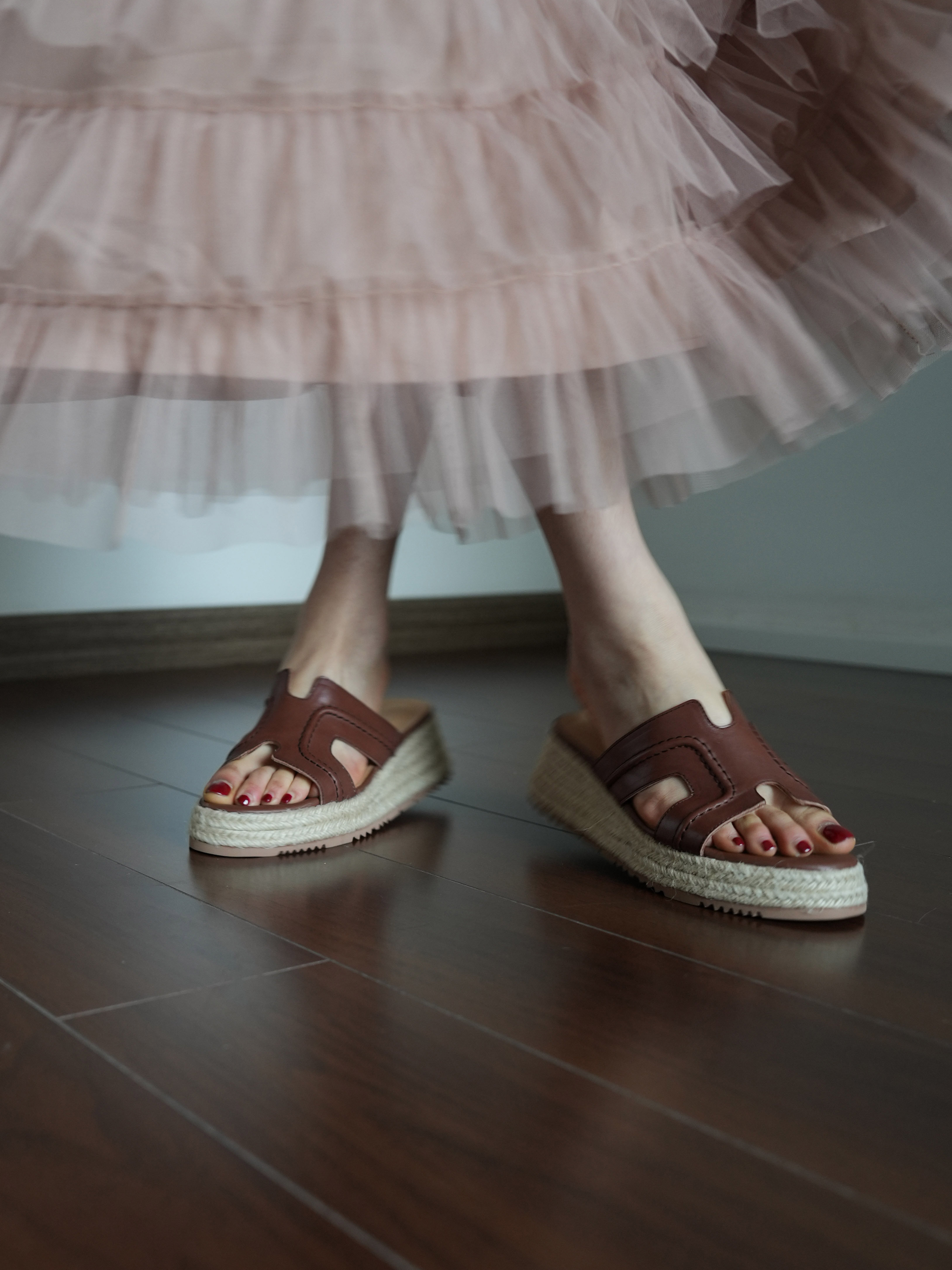 Women's Summer Open-Toe Slide Sandals - Thick-Soled Height-Increasing Straw Woven Fisherman Half-Slippers Women's Summer Open-Toe Slide Sandals - Thick-Soled Height-Increasing Straw Woven Fisherman Half-Slippers