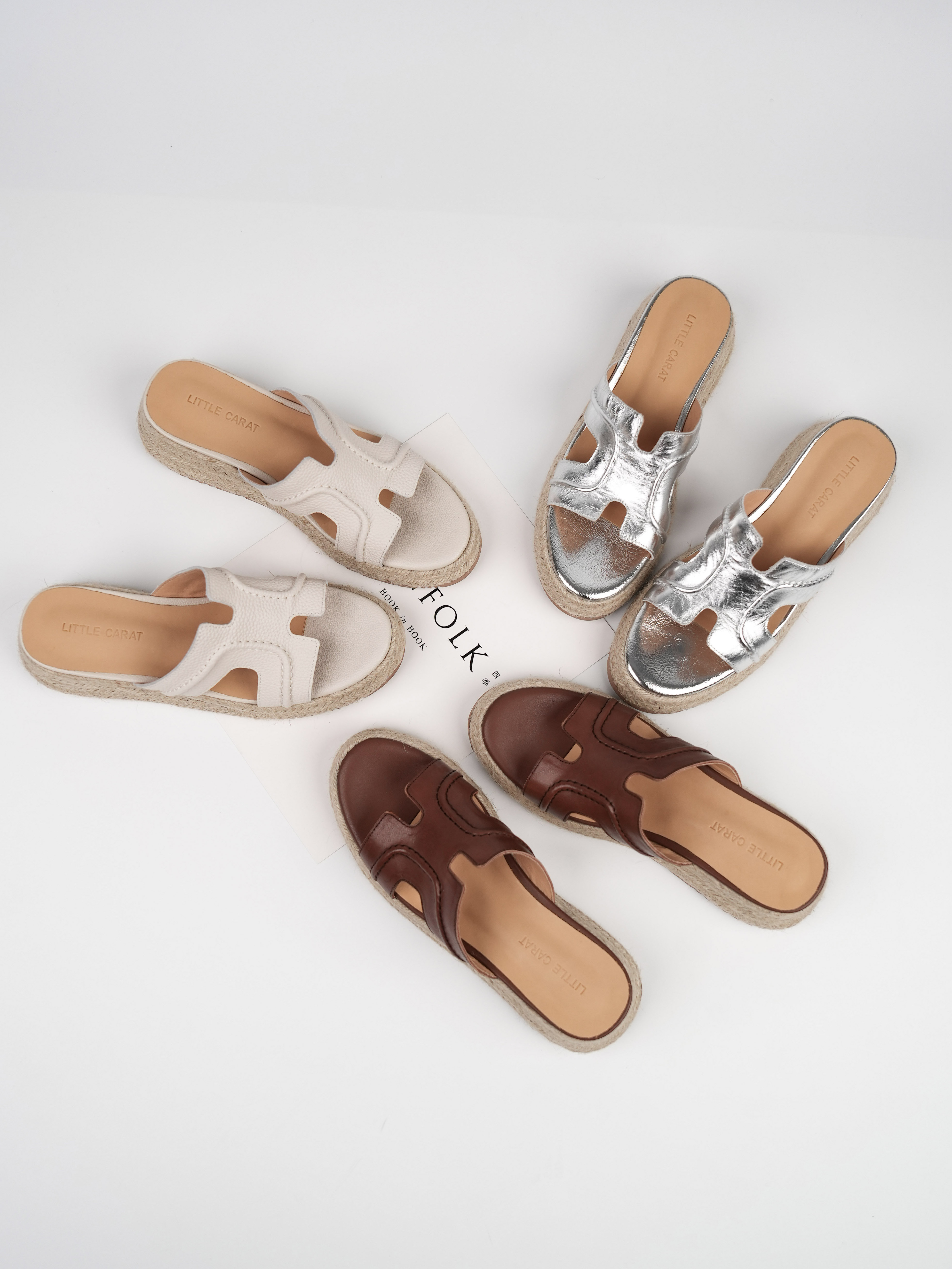 Women's Summer Open-Toe Slide Sandals - Thick-Soled Height-Increasing Straw Woven Fisherman Half-Slippers Women's Summer Open-Toe Slide Sandals - Thick-Soled Height-Increasing Straw Woven Fisherman Half-Slippers