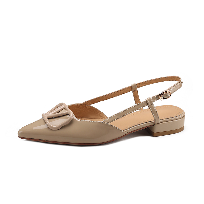 Women's Summer White Open-Toe Sandals - Genuine Leather One-Strap Backless Flats, French Princess Style Women's Summer White Open-Toe Sandals - Genuine Leather One-Strap Backless Flats, French Princess Style