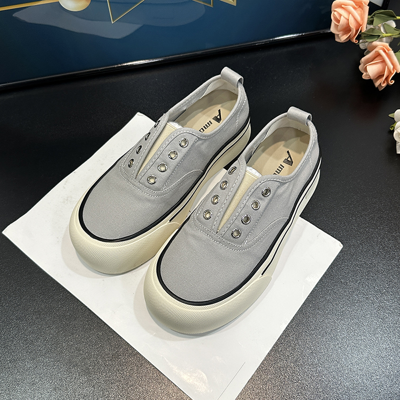 Women's Thick-Soled Elastic Slip-On Canvas Sneakers - Breathable Height-Increasing Casual Shoes, 2025 Trendy Board Shoes Women's Thick-Soled Elastic Slip-On Canvas Sneakers - Breathable Height-Increasing Casual Shoes, 2025 Trendy Board Shoes