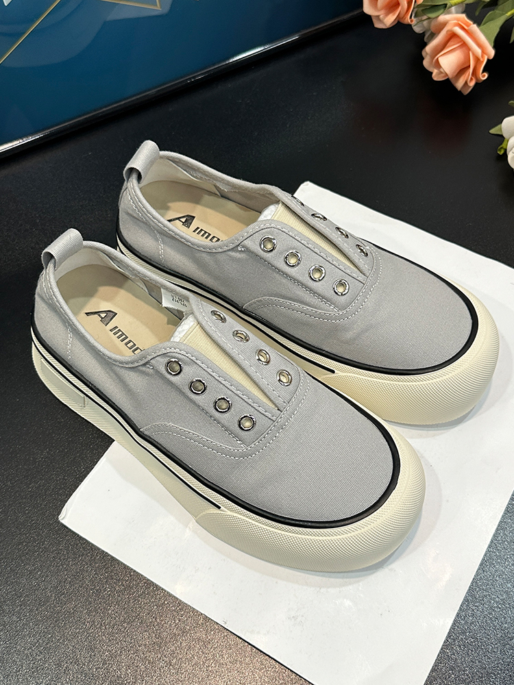Women's Thick-Soled Elastic Slip-On Canvas Sneakers - Breathable Height-Increasing Casual Shoes, 2025 Trendy Board Shoes Women's Thick-Soled Elastic Slip-On Canvas Sneakers - Breathable Height-Increasing Casual Shoes, 2025 Trendy Board Shoes