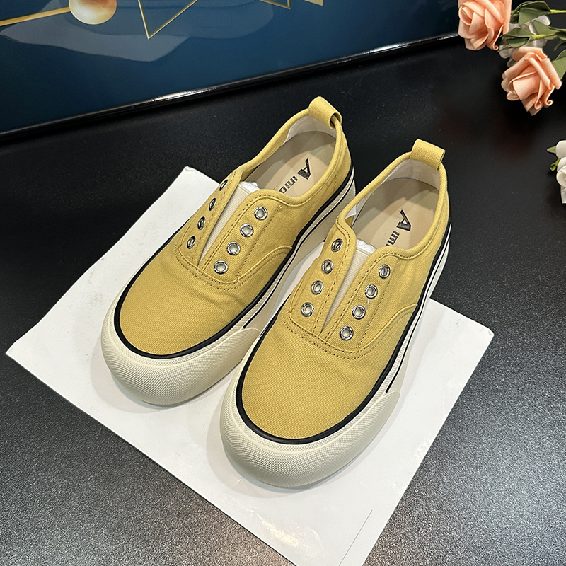 Women's Thick-Soled Elastic Slip-On Canvas Sneakers - Breathable Height-Increasing Casual Shoes, 2025 Trendy Board Shoes