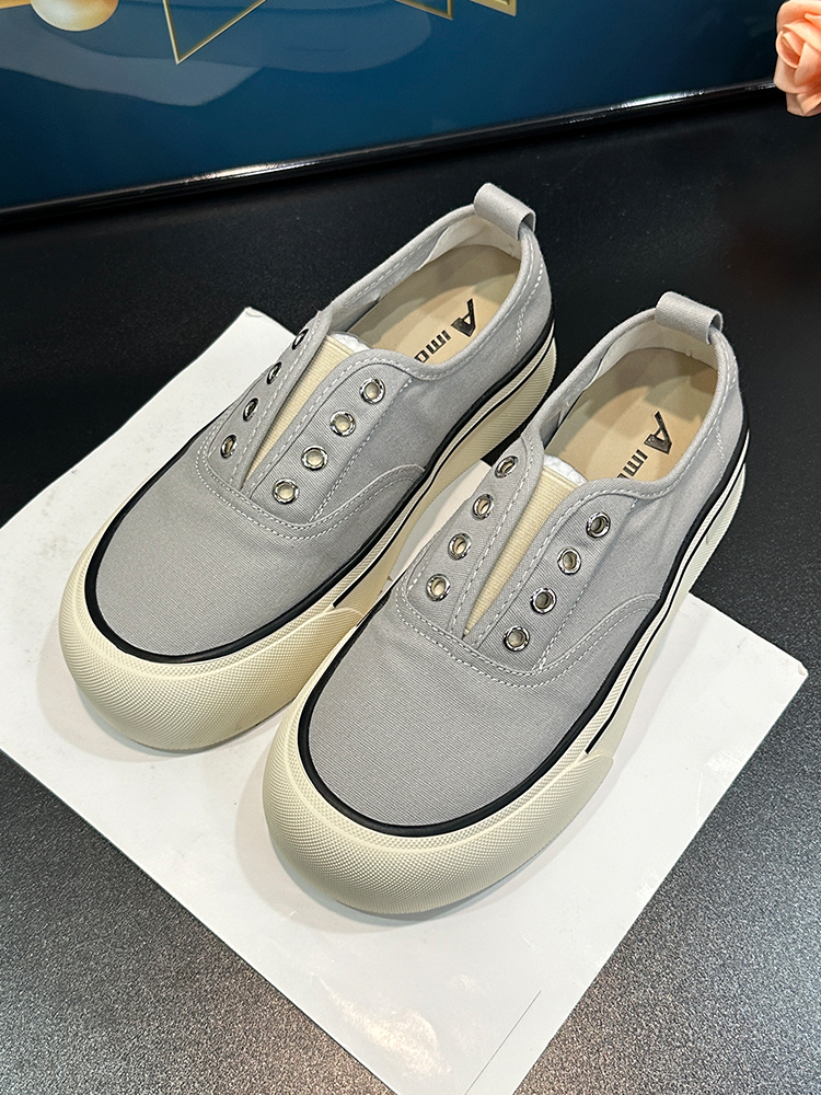 Women's Thick-Soled Elastic Slip-On Canvas Sneakers - Breathable Height-Increasing Casual Shoes, 2025 Trendy Board Shoes Women's Thick-Soled Elastic Slip-On Canvas Sneakers - Breathable Height-Increasing Casual Shoes, 2025 Trendy Board Shoes