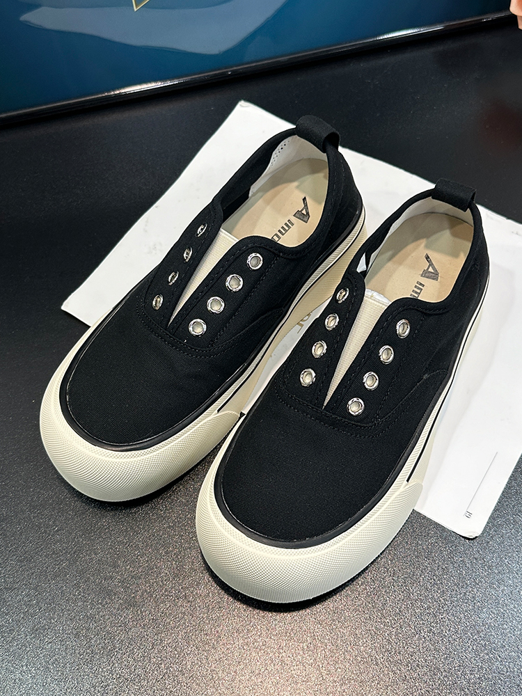 Women's Thick-Soled Elastic Slip-On Canvas Sneakers - Breathable Height-Increasing Casual Shoes, 2025 Trendy Board Shoes Women's Thick-Soled Elastic Slip-On Canvas Sneakers - Breathable Height-Increasing Casual Shoes, 2025 Trendy Board Shoes