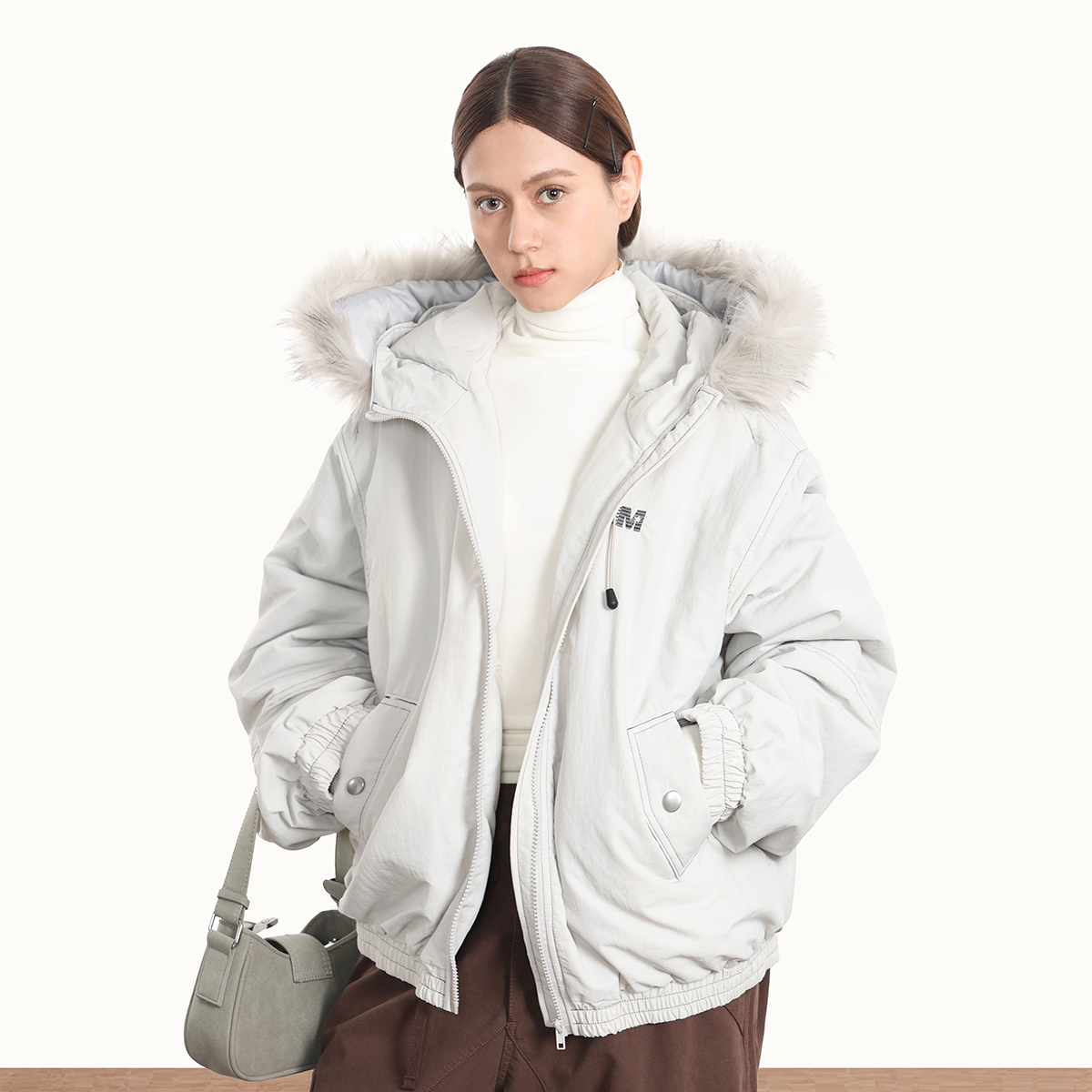 Women's Thickened Fleece-Lined Hooded Jacket - American Style Winter Loose Parka Cotton Coat Women's Thickened Fleece-Lined Hooded Jacket - American Style Winter Loose Parka Cotton Coat
