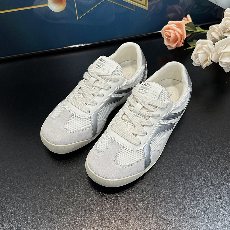 Women's Velvet Retro Yellow Training Shoes - Versatile Hidden Height A-Gan Sports Casual Footwear for Spring/Summer 2025