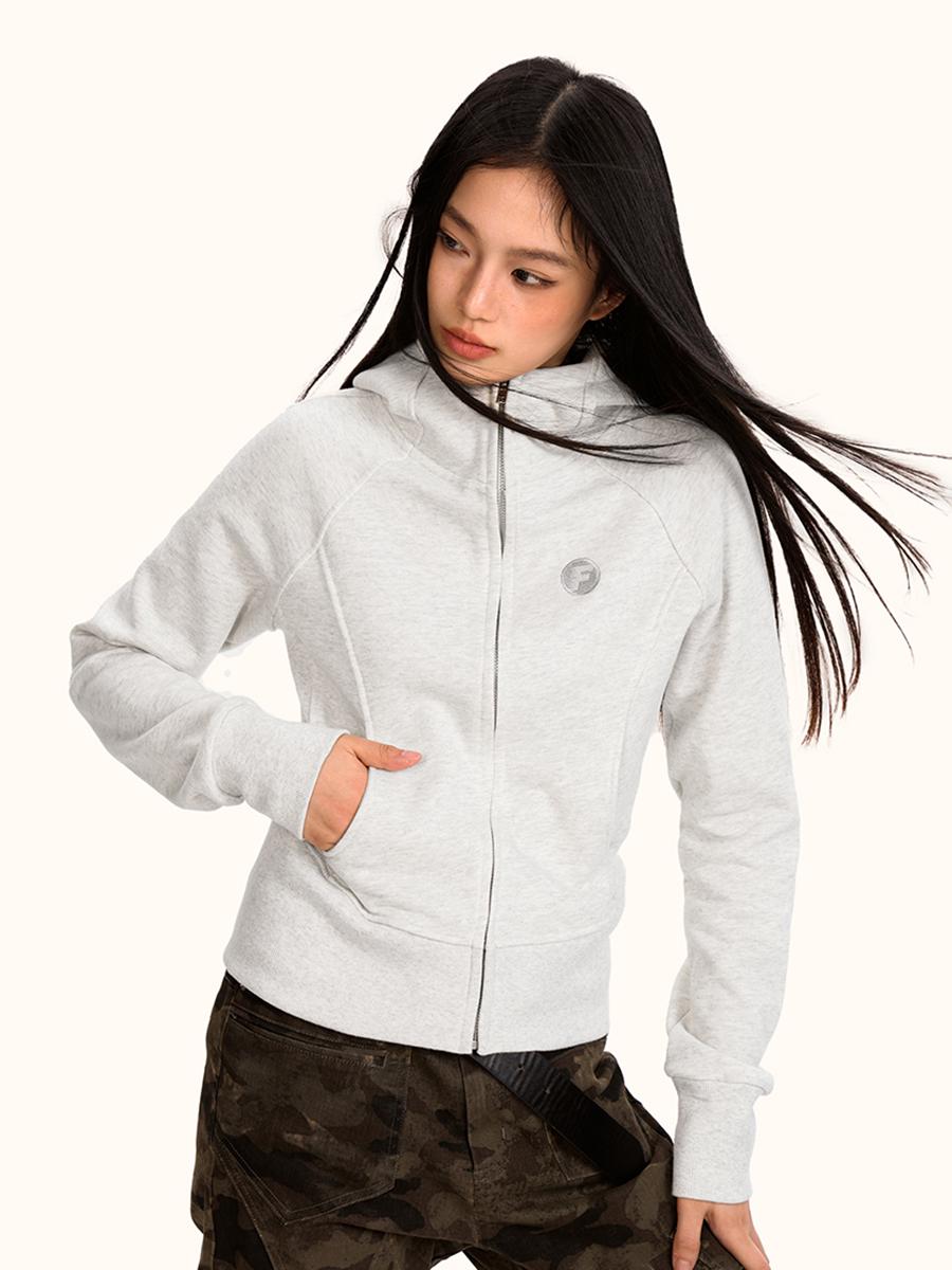 Women's Vintage American-Style Slim-Fit Hooded Sports Cardigan - Trendy Yoga Top Jacket Women's Vintage American-Style Slim-Fit Hooded Sports Cardigan - Trendy Yoga Top Jacket
