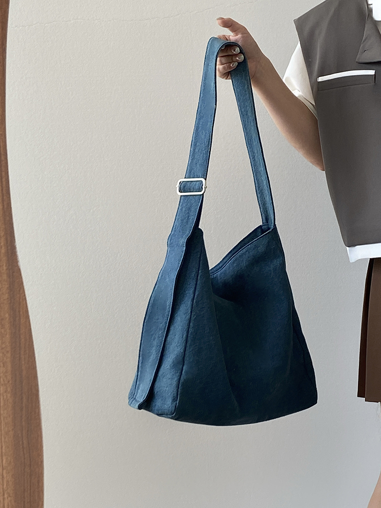 Women's Vintage Denim Shoulder Crossbody Tote Bag - Large Capacity Casual Style for Spring Summer 2025 Women's Vintage Denim Shoulder Crossbody Tote Bag - Large Capacity Casual Style for Spring Summer 2025