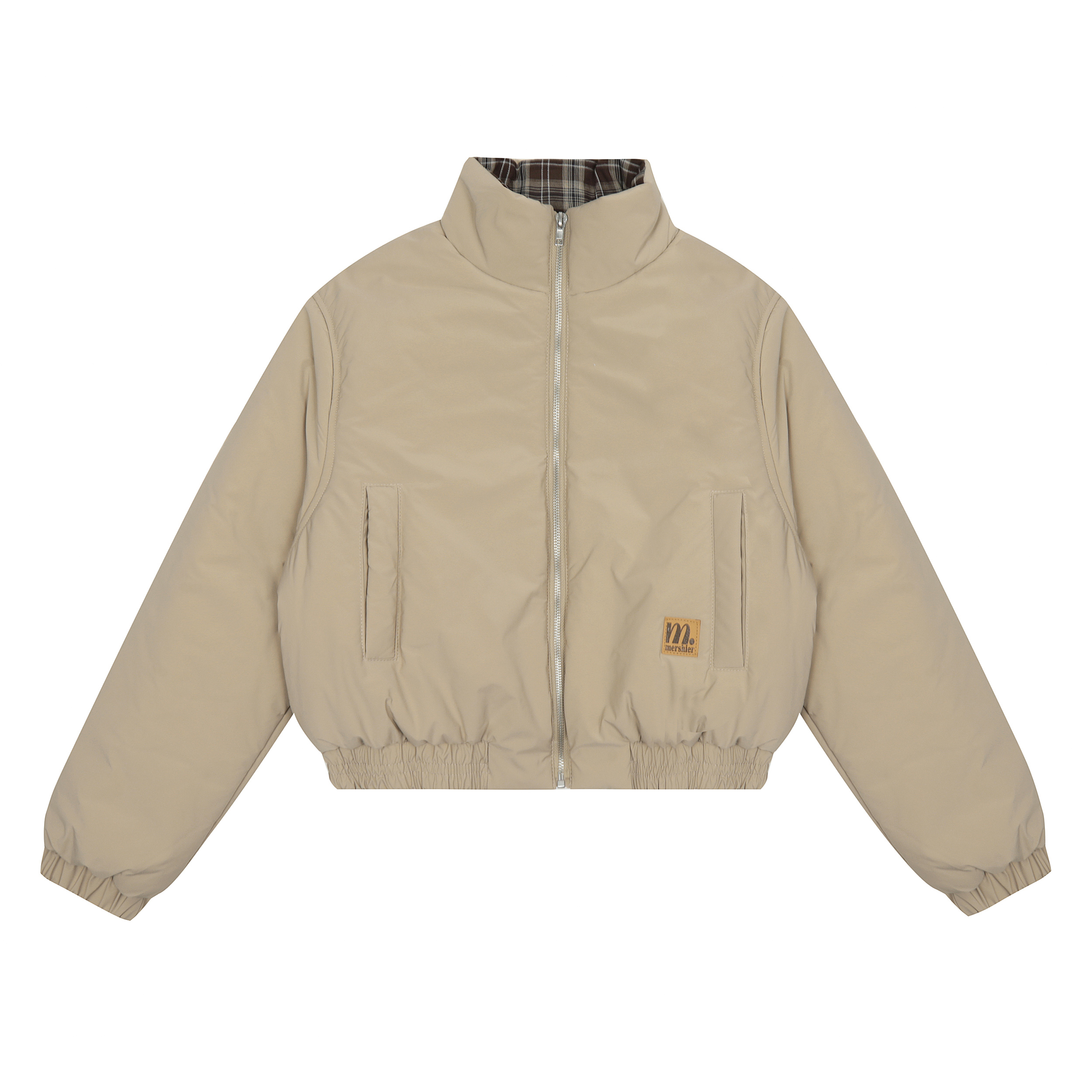 Women's Vintage Plaid Short Cotton Jacket - Slimming Versatile Puffer Coat for Autumn & Winter, 90s Inspired Style Women's Vintage Plaid Short Cotton Jacket - Slimming Versatile Puffer Coat for Autumn & Winter, 90s Inspired Style