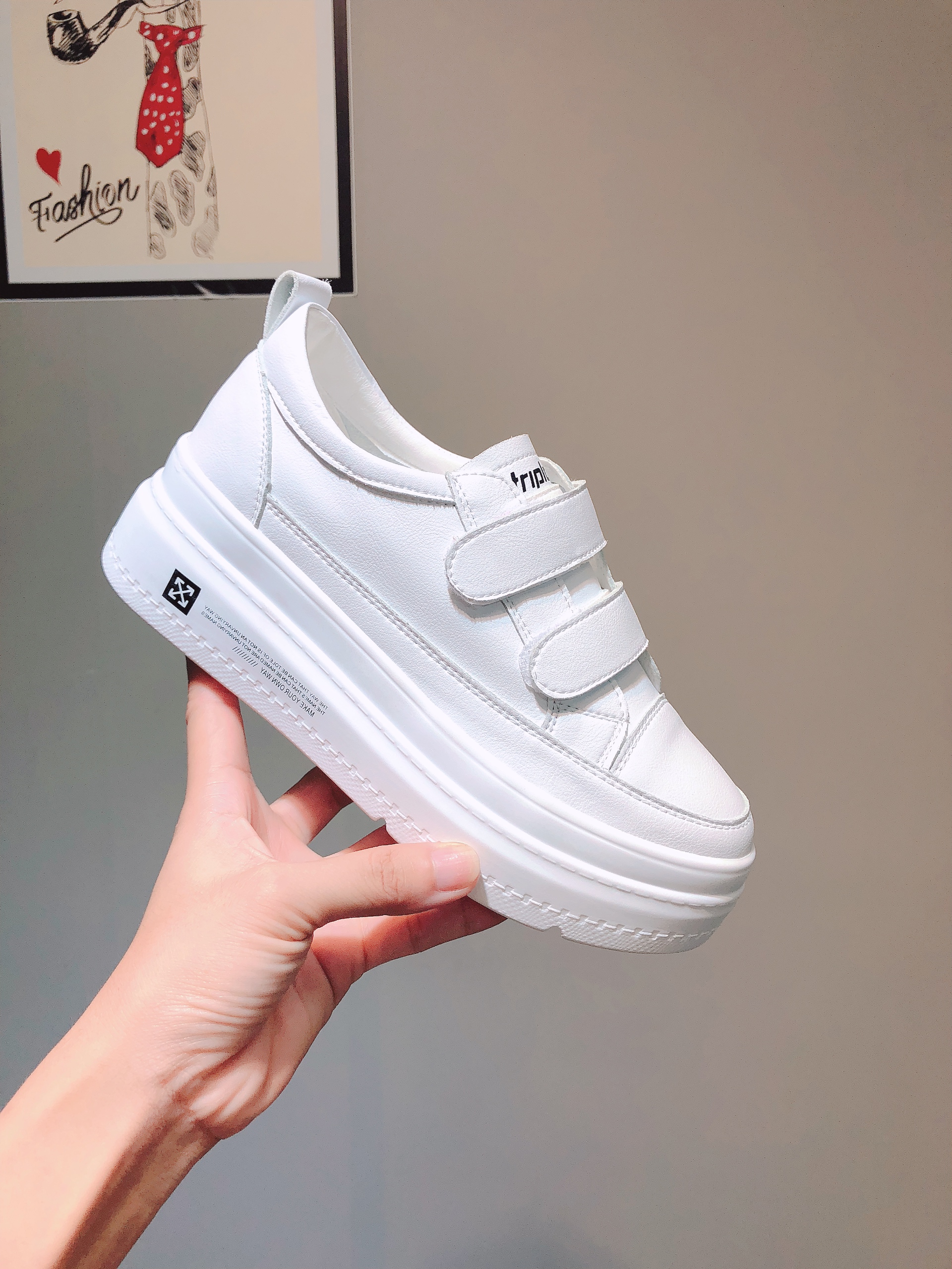 Women's White Breathable Mesh Platform Shoes - 2025 Summer Hidden Height Increasing Casual Wedge Sneakers