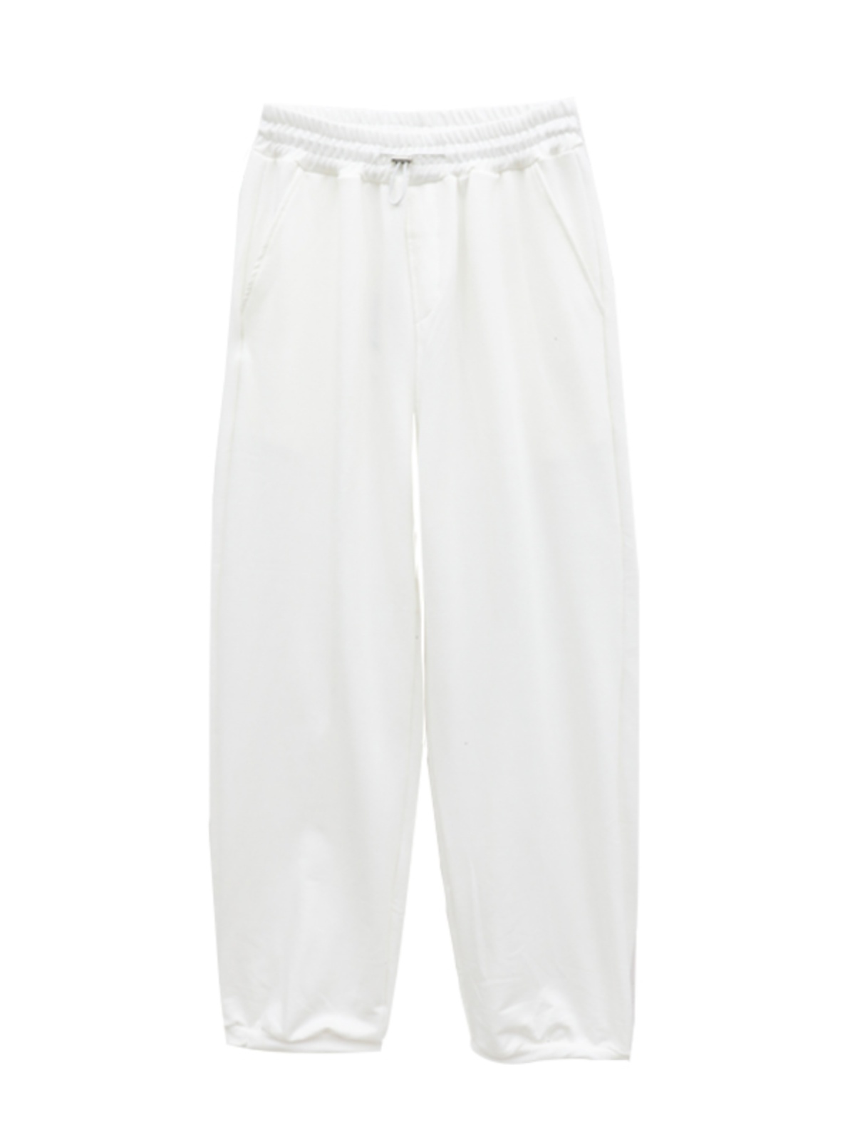 Women's White Joggers for Jazz Dance - Trendy Loose Fit Tapered High Street Style, Slimming Summer Essential Women's White Joggers for Jazz Dance - Trendy Loose Fit Tapered High Street Style, Slimming Summer Essential