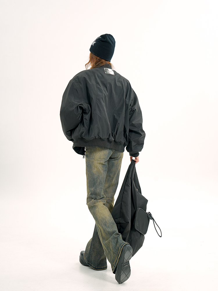 Women's Winter Baseball Jacket - Casual Zipper Coat in Cotton, Loose Fit, Versatile Outerwear for Couples, American Functional Style Women's Winter Baseball Jacket - Casual Zipper Coat in Cotton, Loose Fit, Versatile Outerwear for Couples, American Functional Style