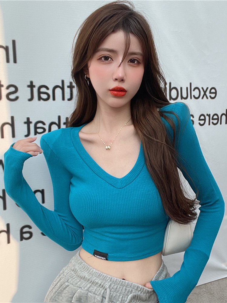 Women's Y2K Short-Sleeve T-Shirt - Autumn Winter Jazz Dance Top, K-Pop Style Performance Outfit for Girls Women's Y2K Short-Sleeve T-Shirt - Autumn Winter Jazz Dance Top, K-Pop Style Performance Outfit for Girls