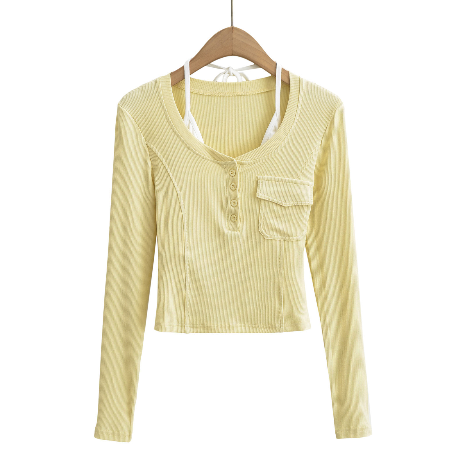 Women's Yellow Curved Knife Sweatpants with Three Stripes - Casual Loose Sports Pants, Versatile Long Pants for Dancing