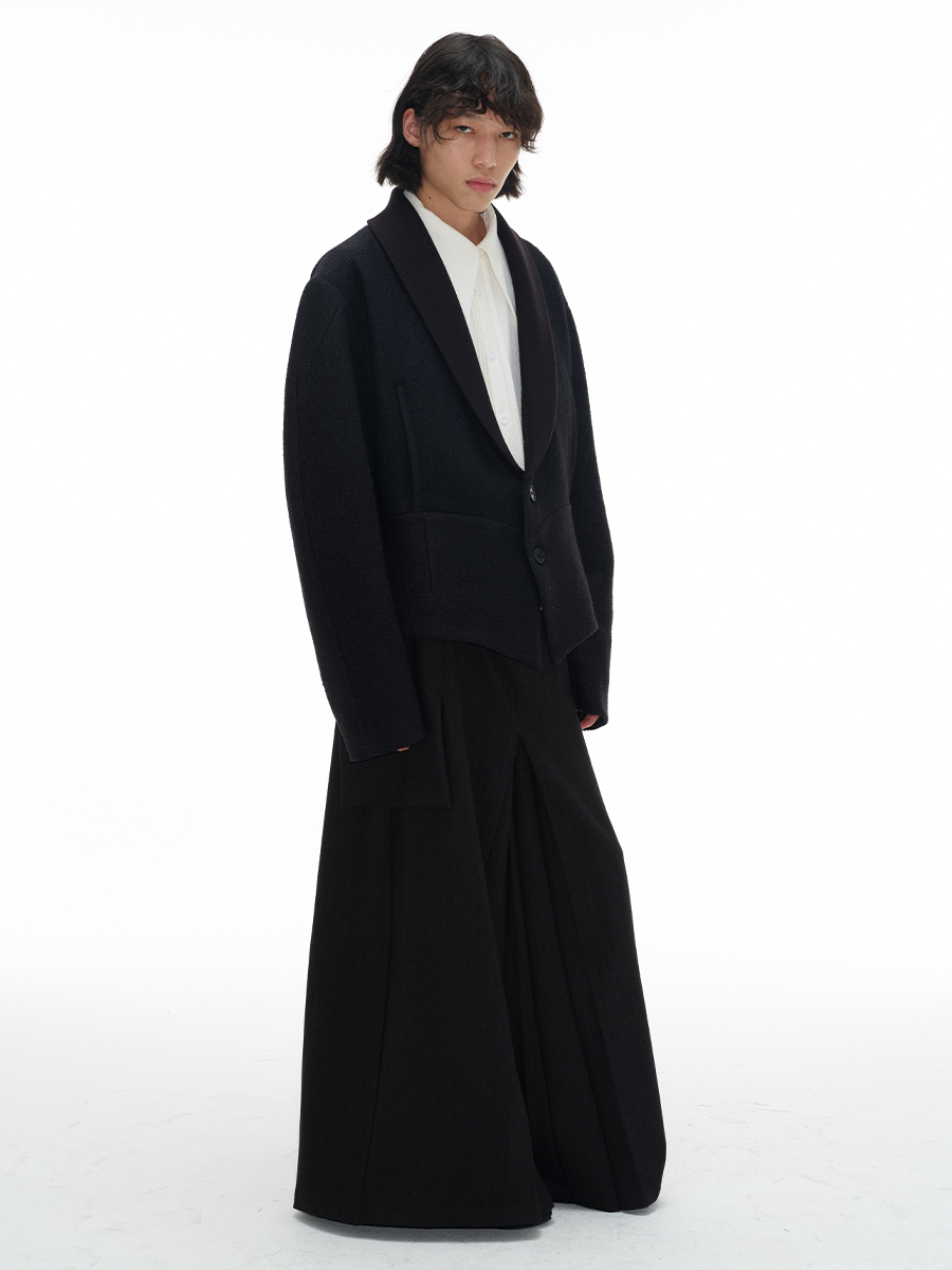 Wool Green Jacket with Fruit Collar, Curved Blade Design, Terry Texture, Waist-Cinched Style - Chic Palace Fashion Wool Green Jacket with Fruit Collar, Curved Blade Design, Terry Texture, Waist-Cinched Style - Chic Palace Fashion