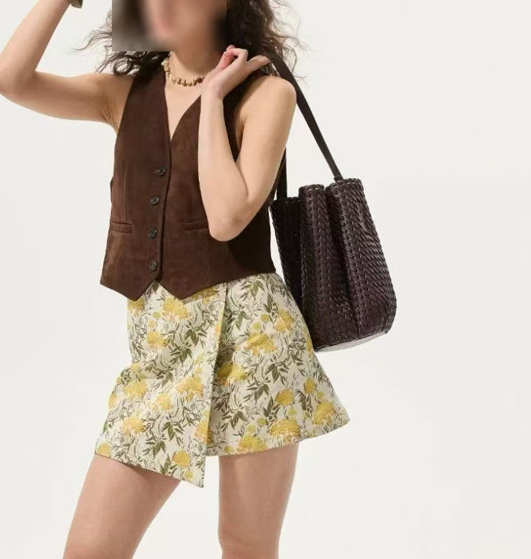 Woven High-End Bucket Bag for Women - Versatile Commuter Shoulder Tote in Genuine Leather - 2025 Niche Design Fashion Accessory