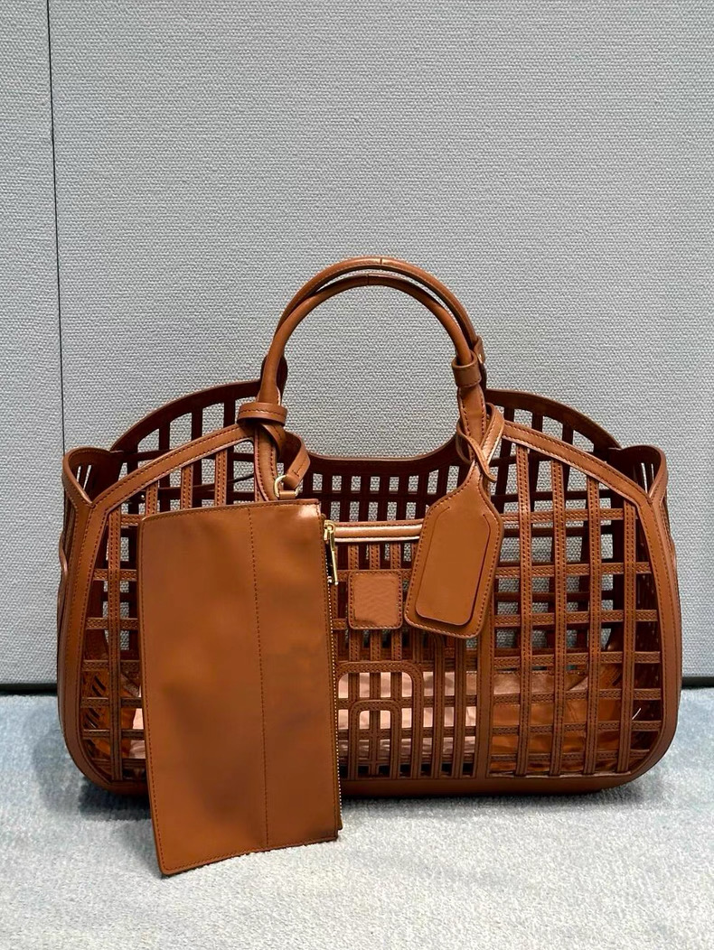 Woven Hollow Vegetable Basket Bag - Versatile Commuter Shoulder Tote for Women, Trendy Niche Design for 2025 Fashion