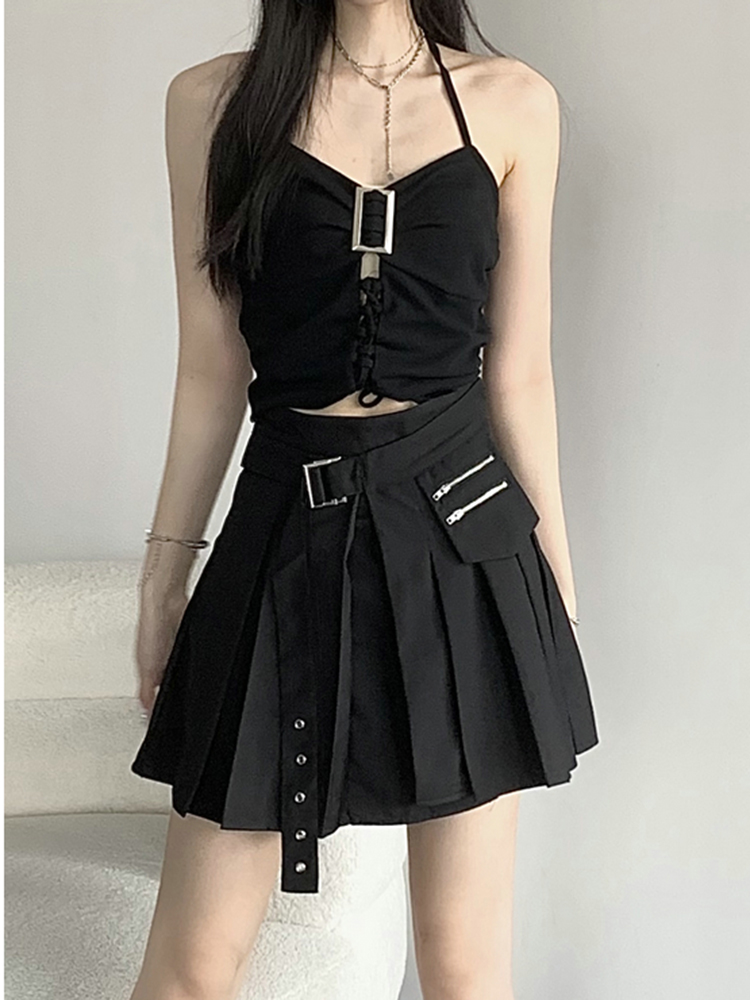 Y2K Abijazz Dance Top and Short Skirt Set for Women's Nightclub and Party Performance Outfit Y2K Abijazz Dance Top and Short Skirt Set for Women's Nightclub and Party Performance Outfit