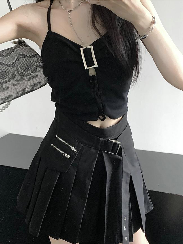 Y2K Abijazz Dance Top and Short Skirt Set for Women's Nightclub and Party Performance Outfit Y2K Abijazz Dance Top and Short Skirt Set for Women's Nightclub and Party Performance Outfit