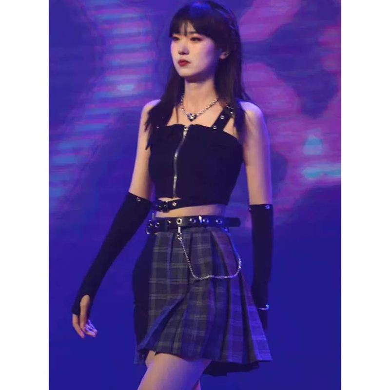 Y2K Abijazz Dance Top and Short Skirt Set for Women's Nightclub and Party Performance Outfit Y2K Abijazz Dance Top and Short Skirt Set for Women's Nightclub and Party Performance Outfit