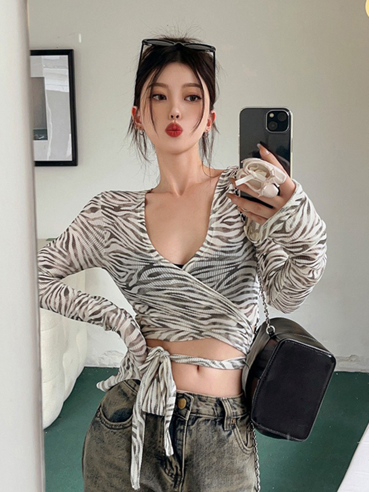 Y2K Abijazz Dance Top for Women, Niche Jazz K-Pop Performance Outfit for Spring and Autumn Music Festivals