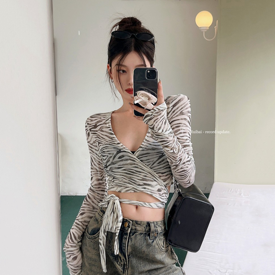 Y2K Abijazz Dance Top for Women, Niche Jazz K-Pop Performance Outfit for Spring and Autumn Music Festivals