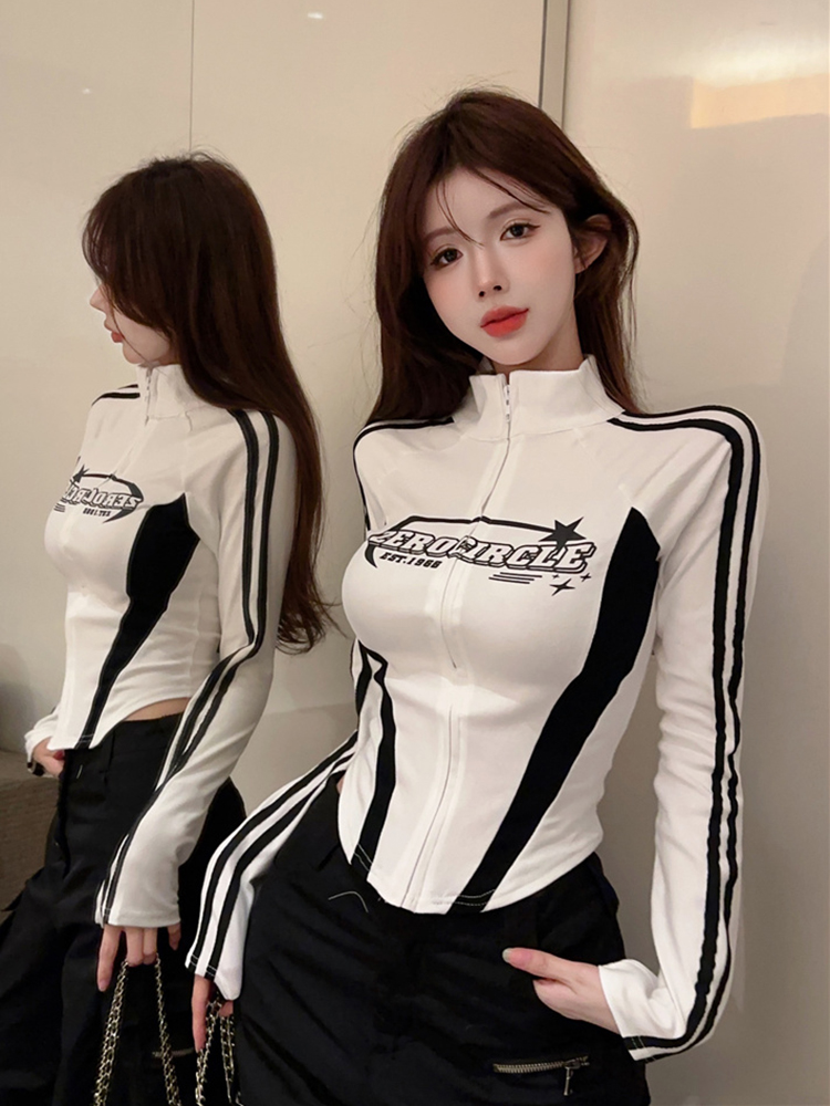 Y2K Aesthetic Fitted Jacket for Women - Autumn Winter Jazz Dance K-Pop Music Festival Outfit Y2K Aesthetic Fitted Jacket for Women - Autumn Winter Jazz Dance K-Pop Music Festival Outfit