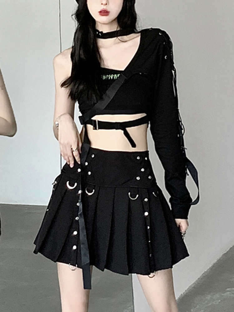 Y2K Aesthetic Jazz Dance Outfit Set - K-Pop Inspired Girl Group Performance Top for Spicy Dance Style Y2K Aesthetic Jazz Dance Outfit Set - K-Pop Inspired Girl Group Performance Top for Spicy Dance Style