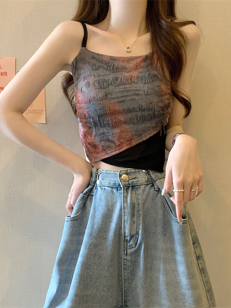 Y2K Aesthetic Wasteland Style Tank Top for Women - Trendy Jazz Dance Top for Music Festivals and Hot Girl Vibes Y2K Aesthetic Wasteland Style Tank Top for Women - Trendy Jazz Dance Top for Music Festivals and Hot Girl Vibes