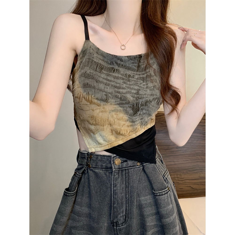 Y2K Aesthetic Wasteland Style Tank Top for Women - Trendy Jazz Dance Top for Music Festivals and Hot Girl Vibes Y2K Aesthetic Wasteland Style Tank Top for Women - Trendy Jazz Dance Top for Music Festivals and Hot Girl Vibes