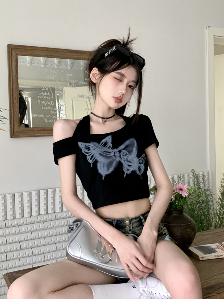 Y2K American-Style Sexy Halter Top for Women - Wasteland Wind Jazz Dance Attire & Group Performance Outfit Y2K American-Style Sexy Halter Top for Women - Wasteland Wind Jazz Dance Attire & Group Performance Outfit