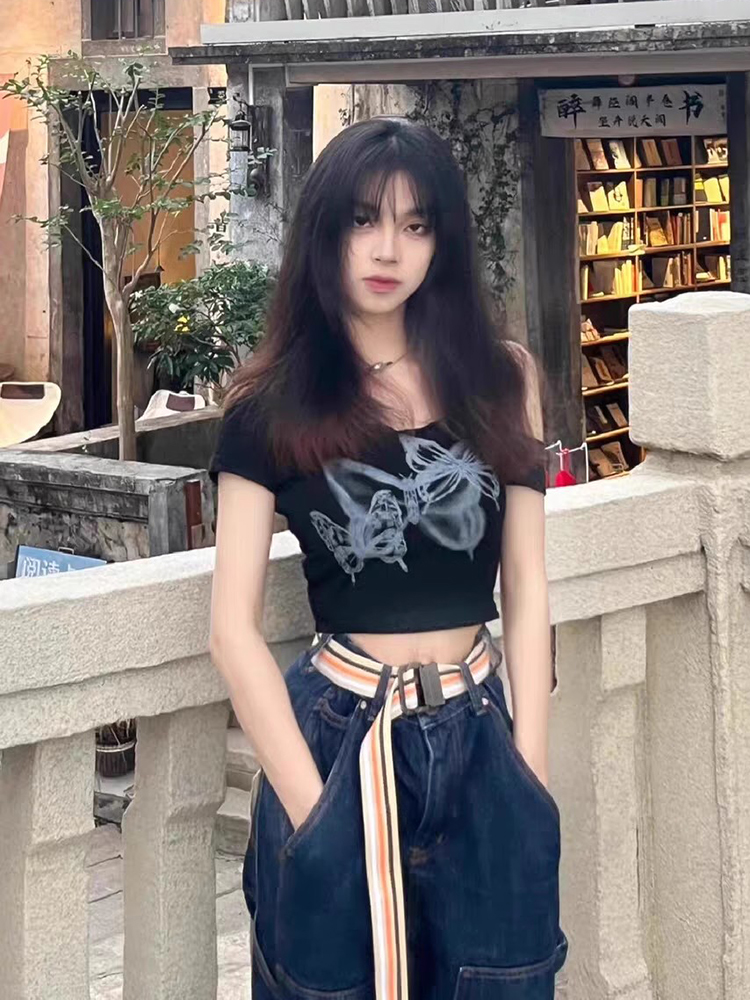 Y2K Halter Neck Short Sleeve Jazz Dance Top for Women, K-Pop Performance Outfit, American Style Y2K Halter Neck Short Sleeve Jazz Dance Top for Women, K-Pop Performance Outfit, American Style