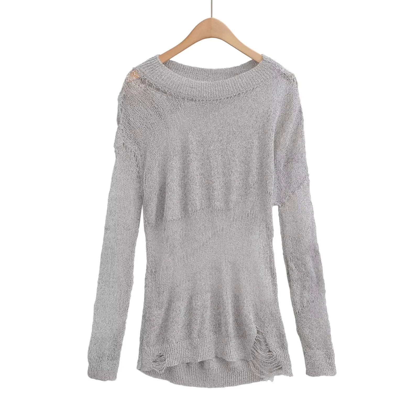 Y2K Hollow Knit Cardigan for Women, Long Sleeve Stylish Outerwear Top, Dance Jazz Outfit, Trendy American Style Y2K Hollow Knit Cardigan for Women, Long Sleeve Stylish Outerwear Top, Dance Jazz Outfit, Trendy American Style