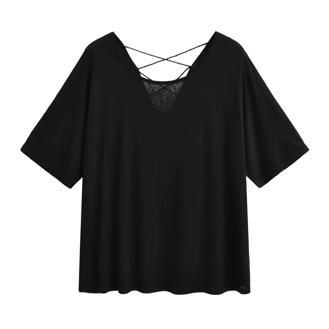 Y2K Jazz Dance Cover-Up Top for Women - Loose Short Sleeve, Sun Protection, Stylish Dancewear for Group Performances Y2K Jazz Dance Cover-Up Top for Women - Loose Short Sleeve, Sun Protection, Stylish Dancewear for Group Performances