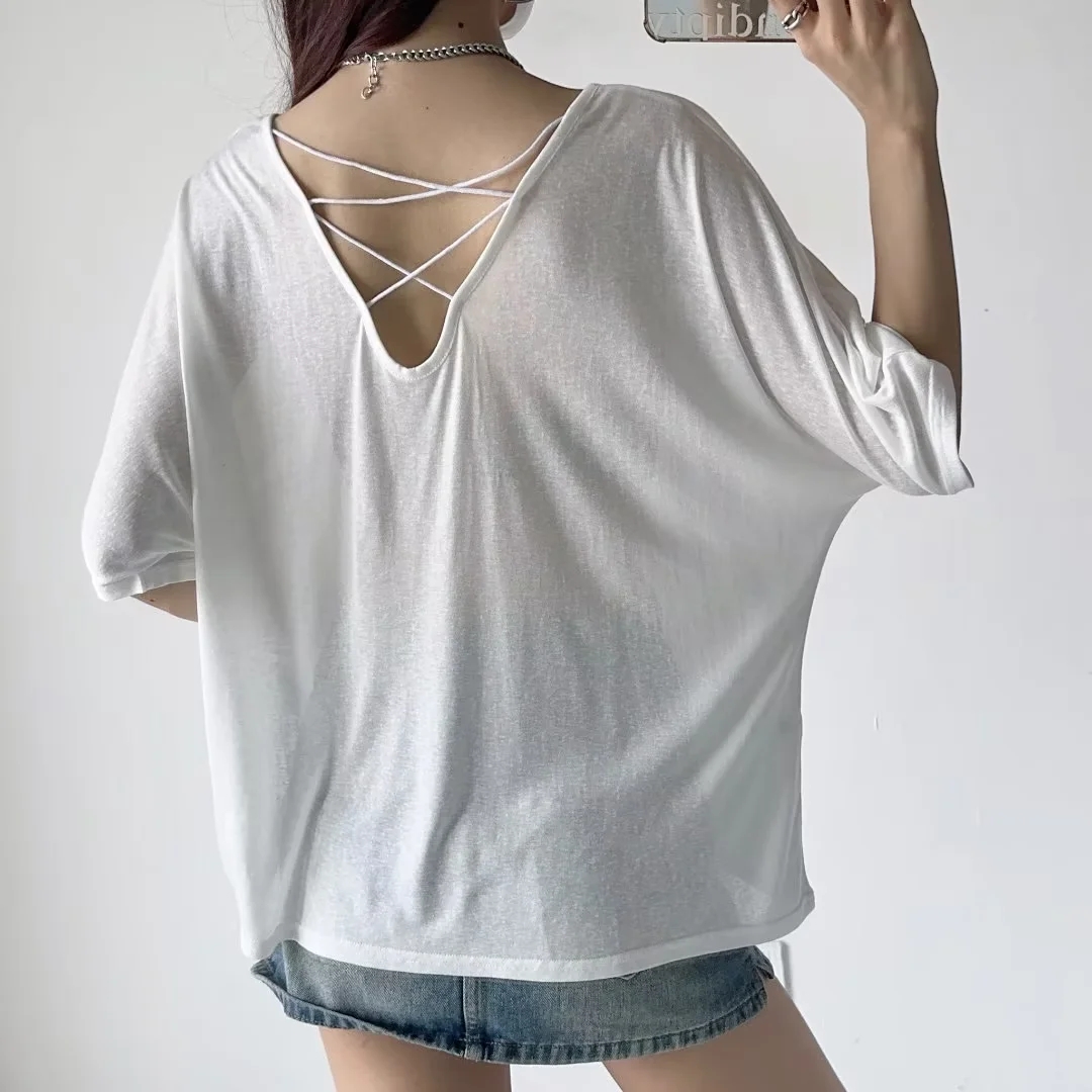 Y2K Jazz Dance Cover-Up Top for Women - Loose Short Sleeve, Sun Protection, Stylish Dancewear for Group Performances