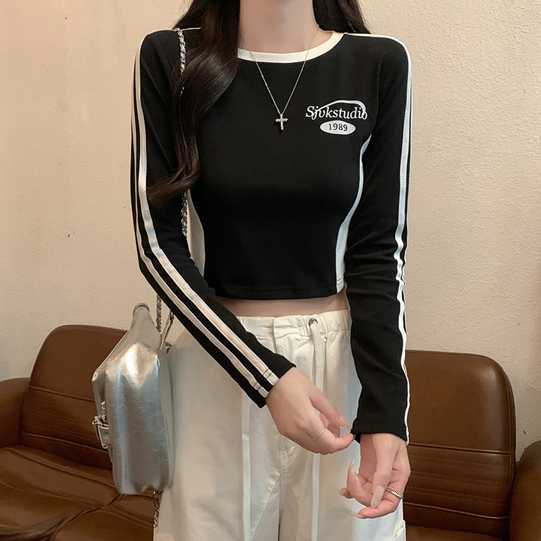 Y2K Jazz Dance Long Sleeve Top for Women - Unique Fitted T-Shirt for Spring & Autumn Fashion Y2K Jazz Dance Long Sleeve Top for Women - Unique Fitted T-Shirt for Spring & Autumn Fashion