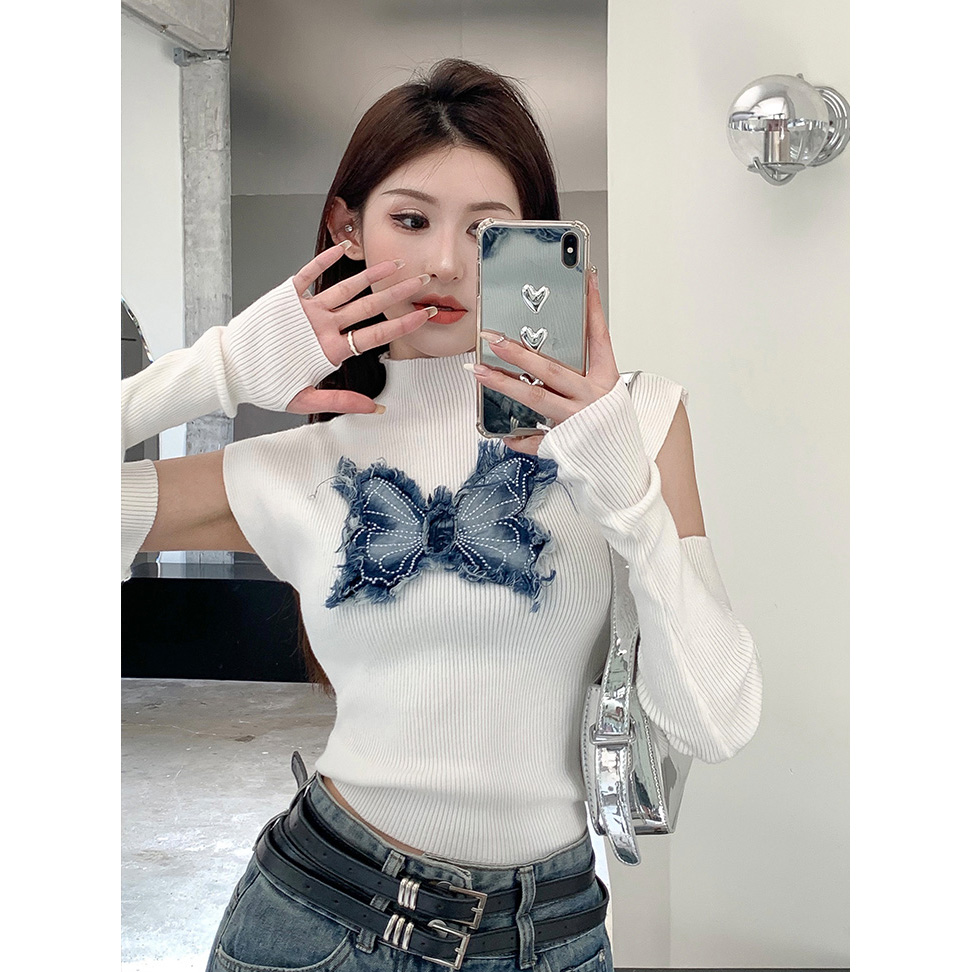 Y2K Jazz Dance Red Top - Sweet and Spicy K-Pop Performance Shirt for Girls, Autumn Winter Style, Niche Base Layer