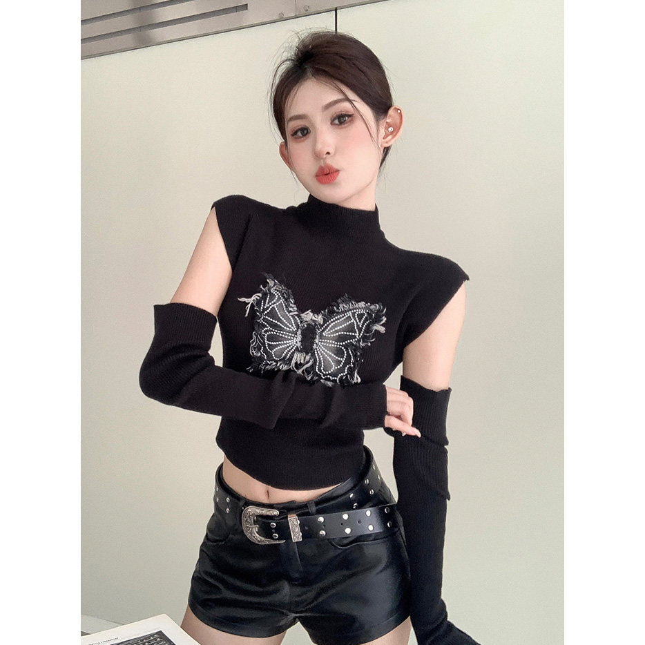 Y2K Jazz Dance Red Top - Sweet and Spicy K-Pop Performance Shirt for Girls, Autumn Winter Style, Niche Base Layer Y2K Jazz Dance Red Top - Sweet and Spicy K-Pop Performance Shirt for Girls, Autumn Winter Style, Niche Base Layer