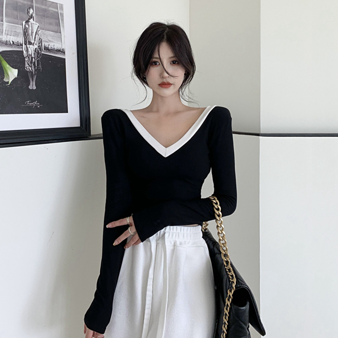 Y2K Jazz Dance T-Shirt for Women - Sweet and Spicy Slim Fit K-Pop Performance Top for Autumn/Winter Y2K Jazz Dance T-Shirt for Women - Sweet and Spicy Slim Fit K-Pop Performance Top for Autumn/Winter