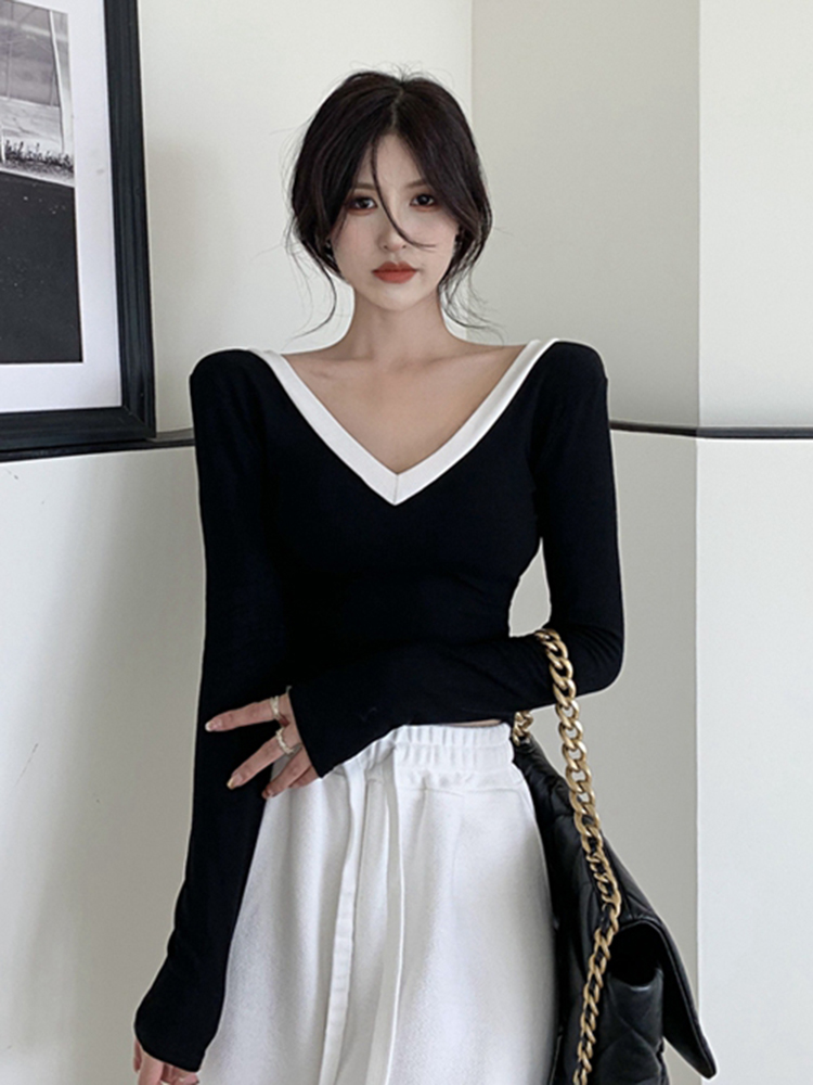 Y2K Jazz Dance T-Shirt for Women - Sweet and Spicy Slim Fit K-Pop Performance Top for Autumn/Winter Y2K Jazz Dance T-Shirt for Women - Sweet and Spicy Slim Fit K-Pop Performance Top for Autumn/Winter