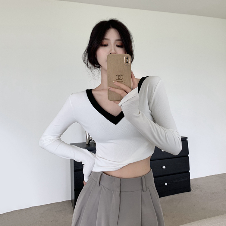 Y2K Jazz Dance T-Shirt for Women - Sweet and Spicy Slim Fit K-Pop Performance Top for Autumn/Winter Y2K Jazz Dance T-Shirt for Women - Sweet and Spicy Slim Fit K-Pop Performance Top for Autumn/Winter