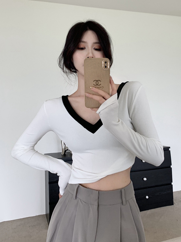 Y2K Jazz Dance T-Shirt for Women - Sweet and Spicy Slim Fit K-Pop Performance Top for Autumn/Winter Y2K Jazz Dance T-Shirt for Women - Sweet and Spicy Slim Fit K-Pop Performance Top for Autumn/Winter