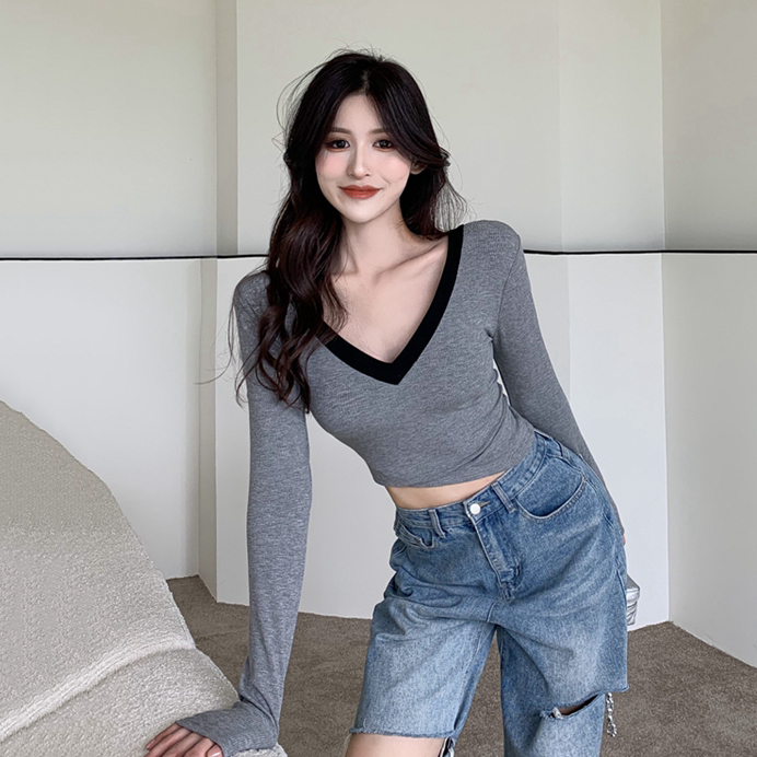 Y2K Jazz Dance T-Shirt for Women - Sweet and Spicy Slim Fit K-Pop Performance Top for Autumn/Winter Y2K Jazz Dance T-Shirt for Women - Sweet and Spicy Slim Fit K-Pop Performance Top for Autumn/Winter