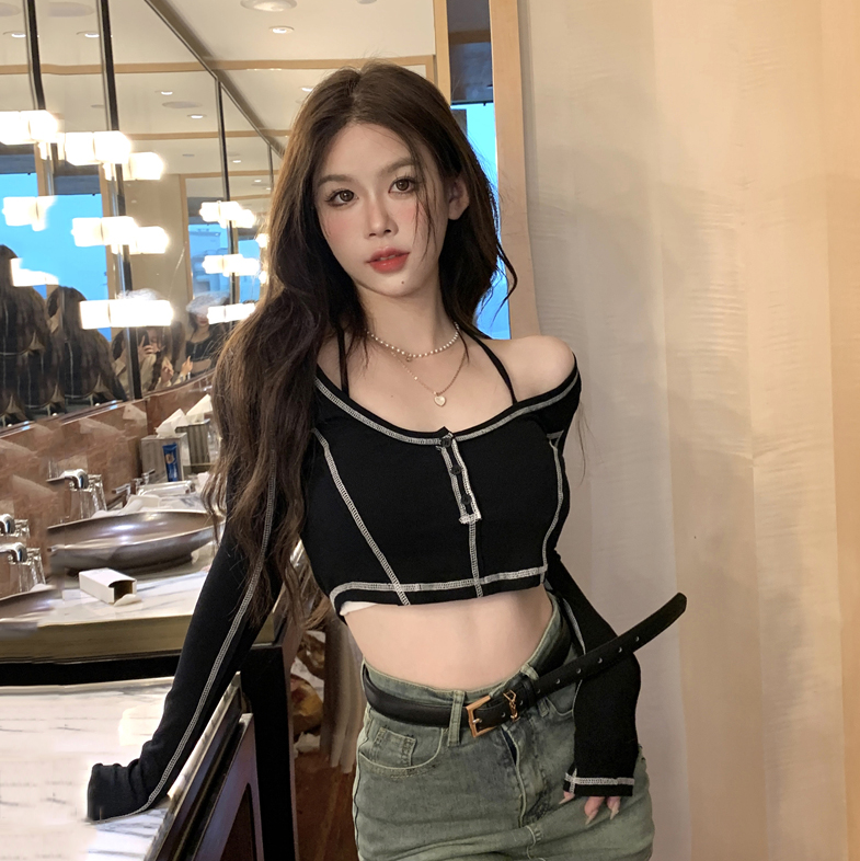 Y2K Jazz Dance Top for Women, Stylish K-Pop Inspired Performance Outfit, Unique Spring and Autumn Fashion Y2K Jazz Dance Top for Women, Stylish K-Pop Inspired Performance Outfit, Unique Spring and Autumn Fashion