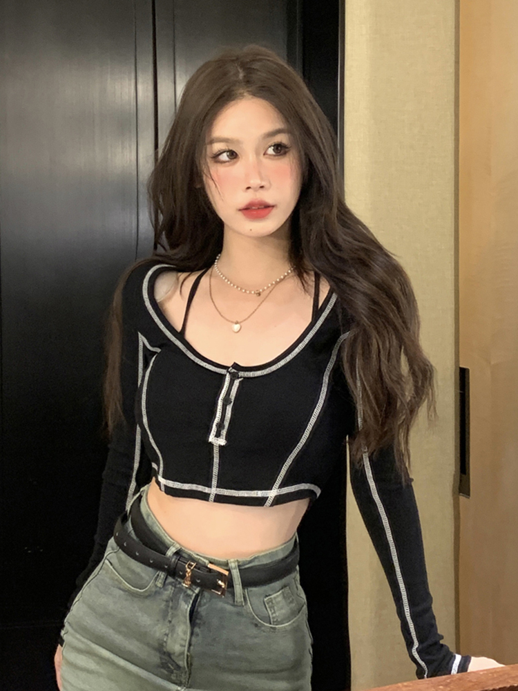 Y2K Jazz Dance Top for Women, Stylish K-Pop Inspired Performance Outfit, Unique Spring and Autumn Fashion Y2K Jazz Dance Top for Women, Stylish K-Pop Inspired Performance Outfit, Unique Spring and Autumn Fashion