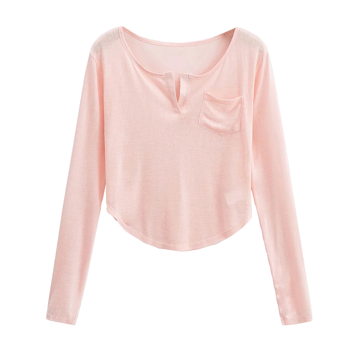 Y2K Jazz Style Long Sleeve T-Shirt for Women - Casual Slim Fit, Curved Hem, Sun Protection, Dance Base Layer Top Y2K Jazz Style Long Sleeve T-Shirt for Women - Casual Slim Fit, Curved Hem, Sun Protection, Dance Base Layer Top