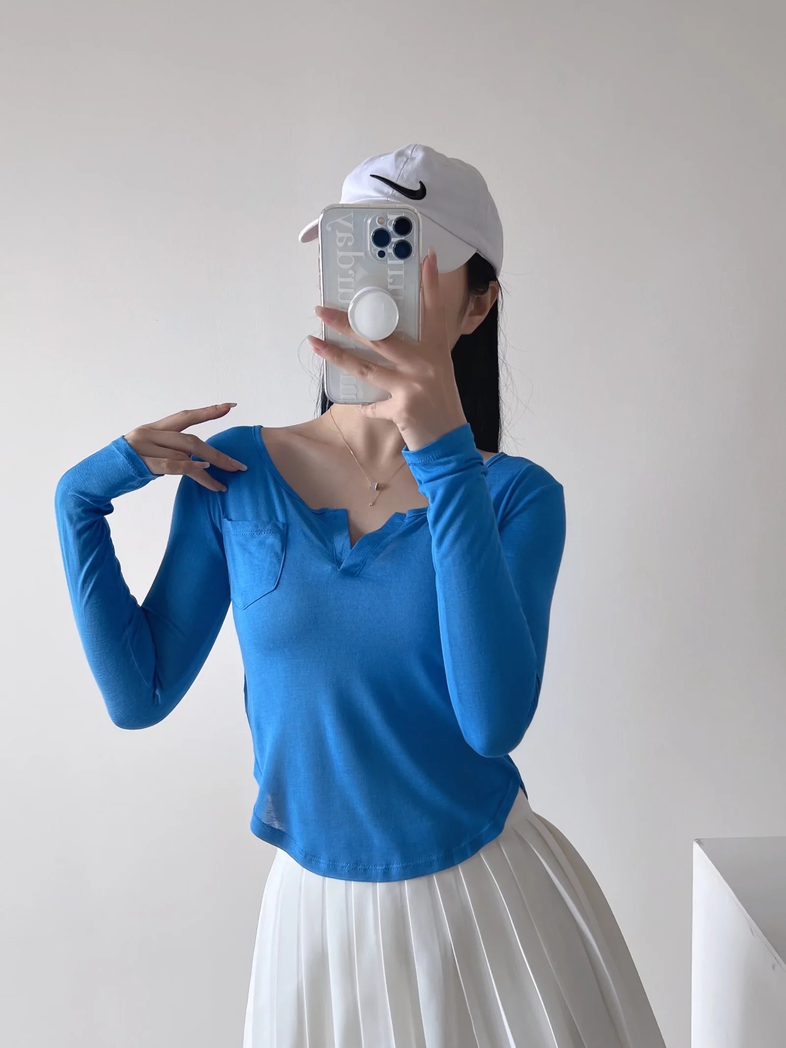 Y2K Jazz Style Long Sleeve T-Shirt for Women - Casual Slim Fit, Curved Hem, Sun Protection, Dance Base Layer Top Y2K Jazz Style Long Sleeve T-Shirt for Women - Casual Slim Fit, Curved Hem, Sun Protection, Dance Base Layer Top