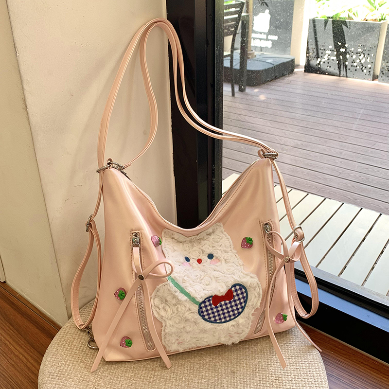 Y2K Large Capacity Women's Backpack - Spicy Girl Shoulder Tote with Rabbit Design for Students and Everyday Use